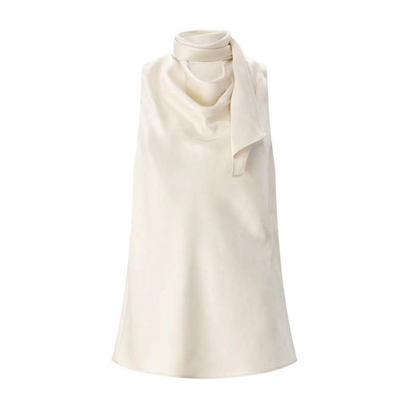Vince Top Top aus Satin Creme