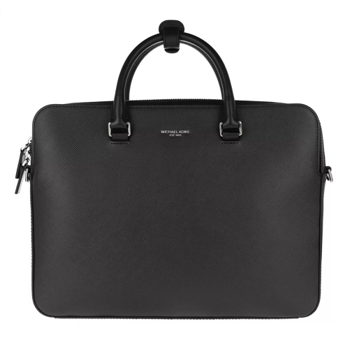 MICHAEL Michael Kors Henry Double Pocket Briefcase Black Business Bag