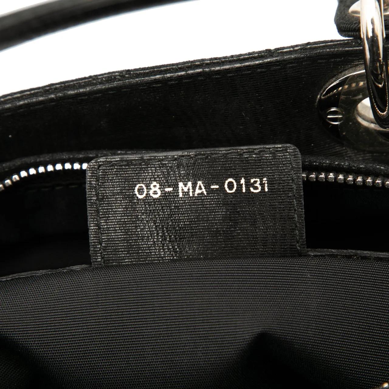 Thumbnail - Christian Dior Hobo Bags - Large Iridescent Fabric Cannage Lady Dior - Gr. unisize - in Schwarz - für Damen