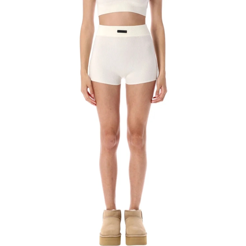 FEAR OF GOD Casual Shorts Snug-Fit Knit Boxer Shorts With Elastic Waistband White