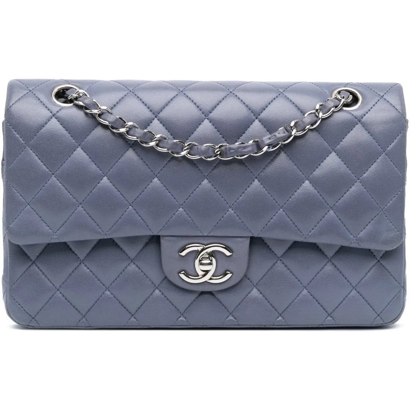 Chanel Sac à bandoulière Medium Classic Lambskin Double Flap lila