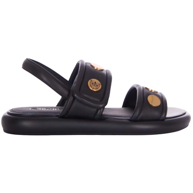 Pinko Sandalen Sandals Nero-Antique Gold schwarz