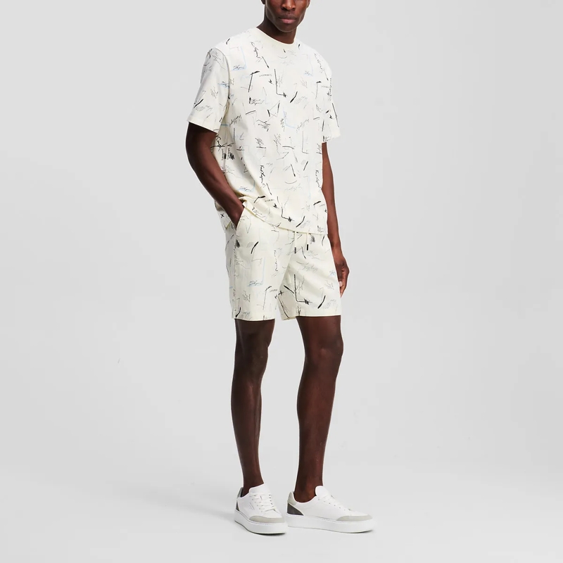 Karl Lagerfeld T-Shirt T-SHIRT MIT ALLOVER-PRINT beige (Image 2)