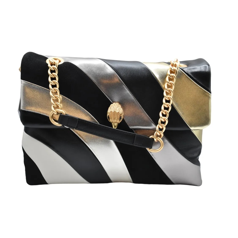 KURT GEIGER LONDON Schultertasche Diagonal Stripe Soft Handbag Black