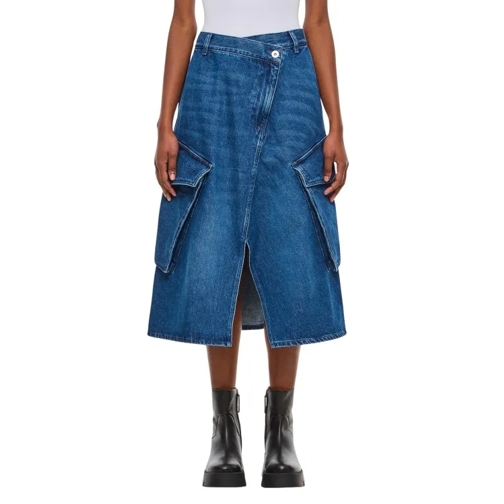 J.W.Anderson Cargo Pocket Midi Skirt Blue 