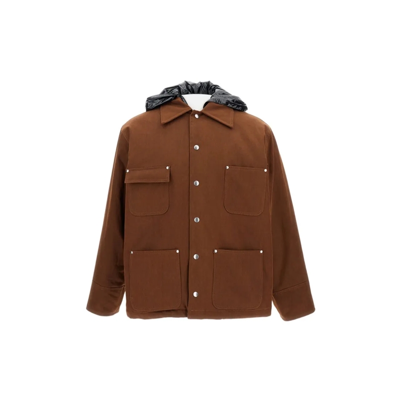 Plan C  Hooded Jacket Brown
