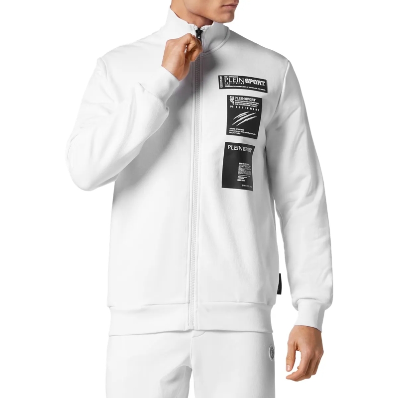 Plein Sport Daunenjacke Sweatjacke Scratch weiss(Image 3)