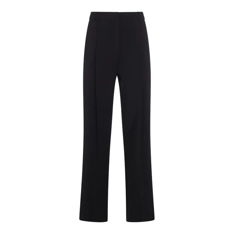 Elisabetta Franchi  Straight-Leg Trousers With Tailored Silhouette Black