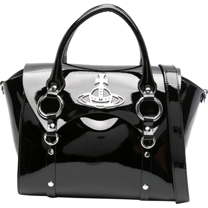 Vivienne westwood black leather bag hotsell