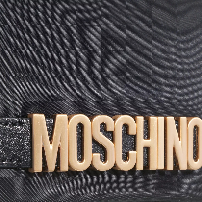 Moschino Minitasche Lettering Nylon Clutch Fantasy Print Black(Image 4)