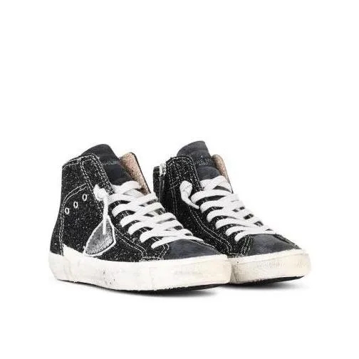 Philippe Model Prsx' Black Suede Blend Sneakers Black låg sneaker