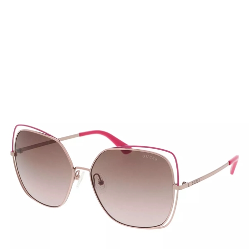 Guess Women Sunglasses Metal GU7638 Rose Gold/Brown Sonnenbrille