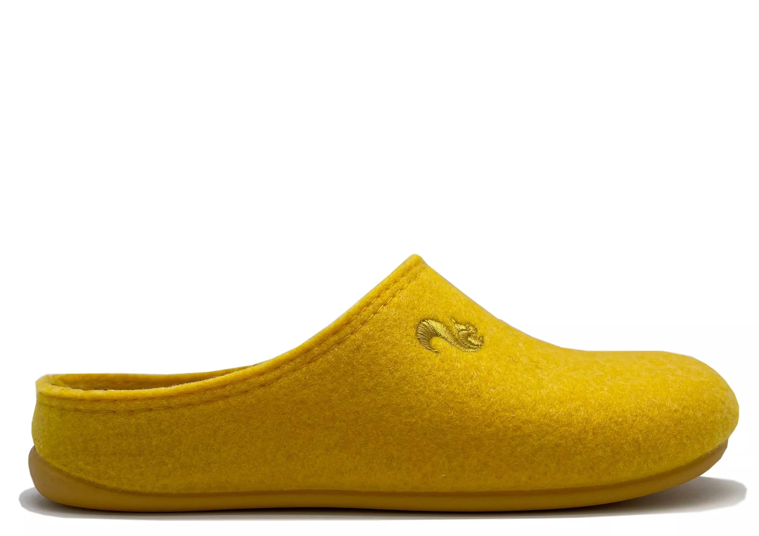 thies Sneakers - thies 1856 ® Recycled PET Slipper vegan yellow (W/ - Gr. 40 (EU) - in Gelb - für Damen