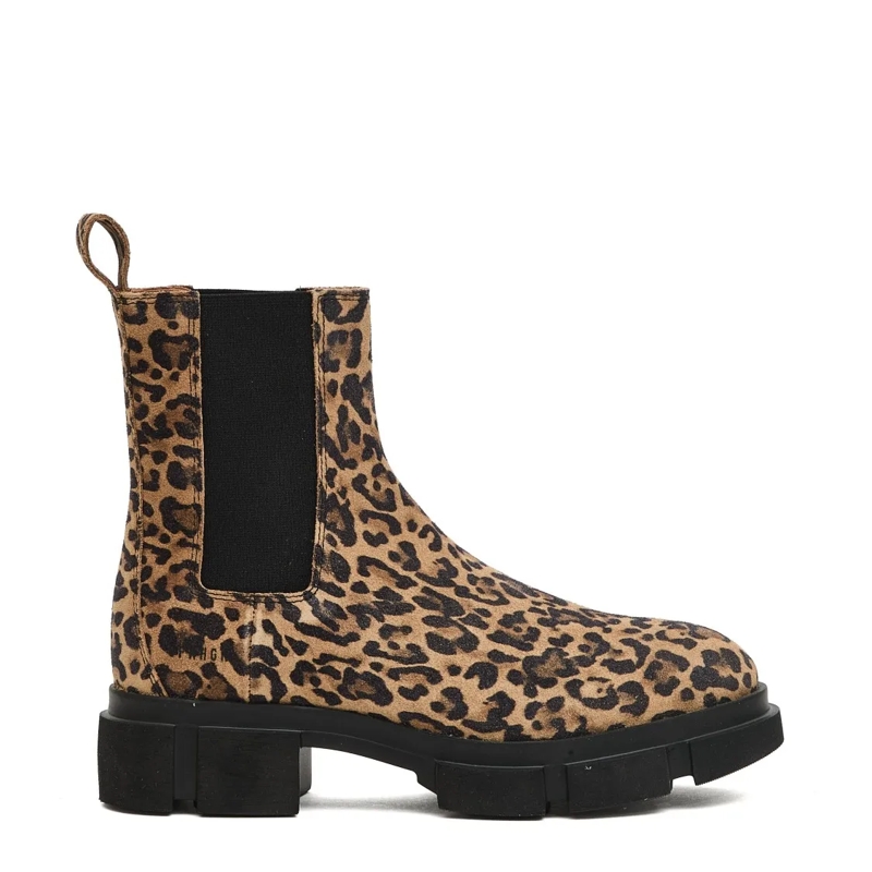 Copenhagen Bottes Suede Leopardo Beatles Boots Brown