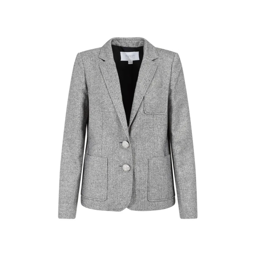 Giambattista Valli Blazer Ivory Black Cotton Jacket Grey