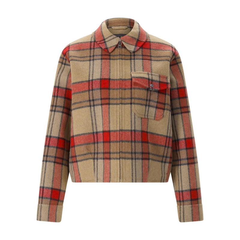 Woolrich Veste de transition Jacke aus Woll-Mix braun