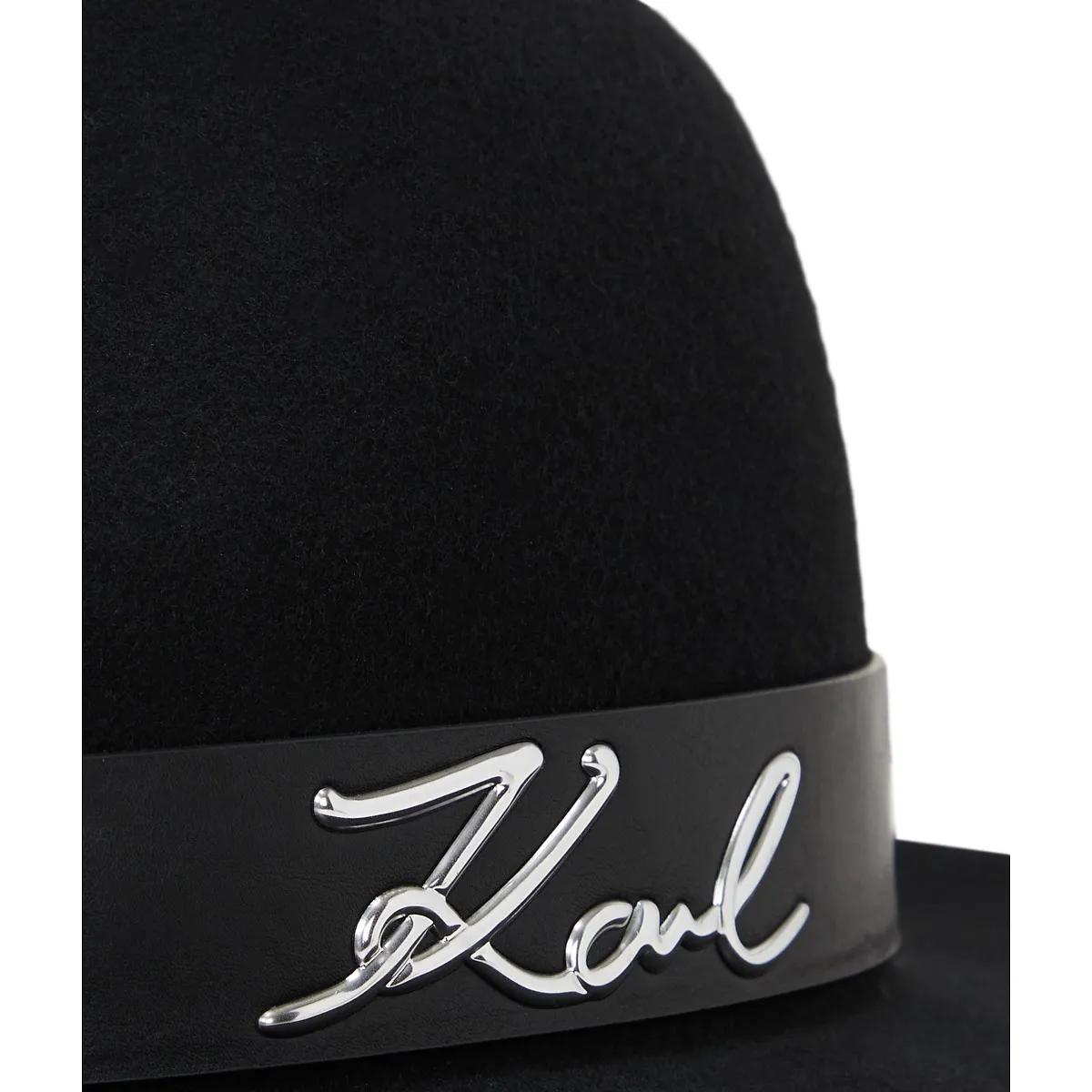 Thumbnail - Karl Lagerfeld Caps & Mützen - K/SIGNATURE FEDORA Hut - Gr. M/L - in Schwarz - für Damen