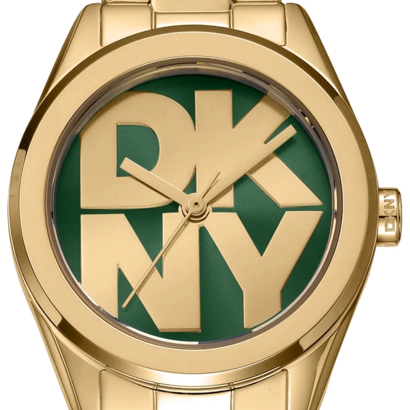 DKNY Quarzuhr Quarzuhr Logo Watch Set- Anzeige: 3 Zeiger- Qua grün(Image 4)