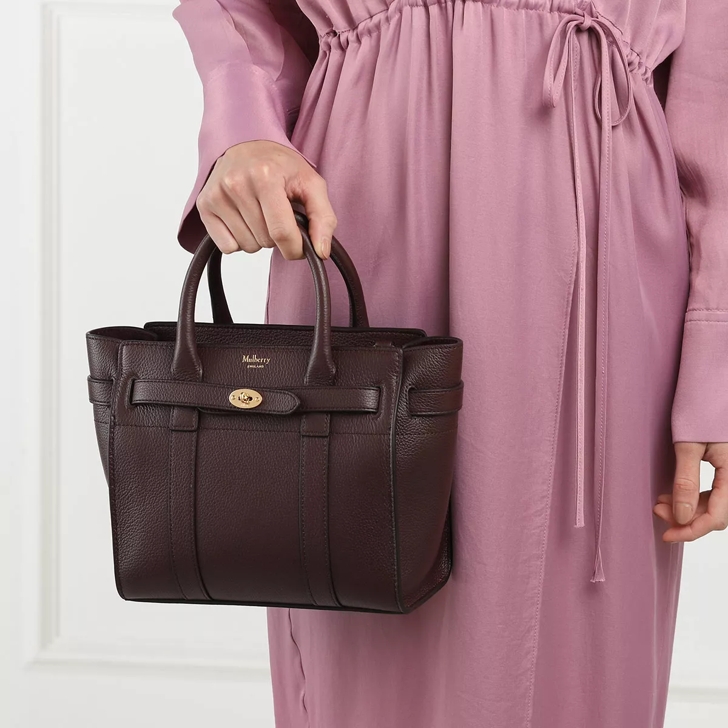 Mulberry Zipped Bayswater Tote Mini Oxblood Tote