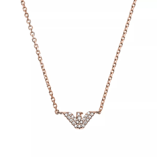 Emporio Armani Sterling Silver Necklace Rose Gold Mellanlångt halsband