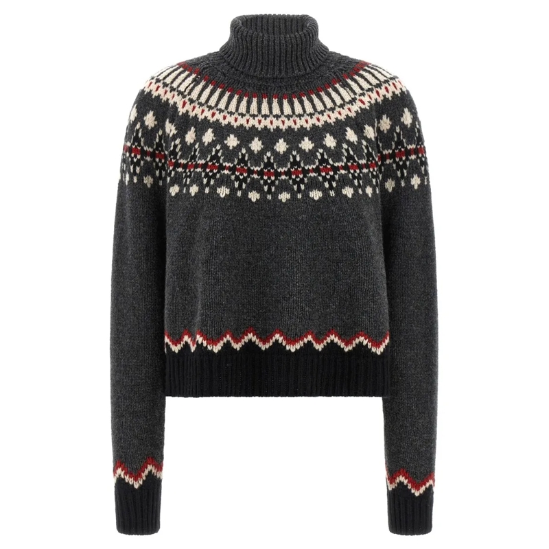 Alanui Trui 'Sweet Winter' Turtleneck Sweater Dunkelgrau
