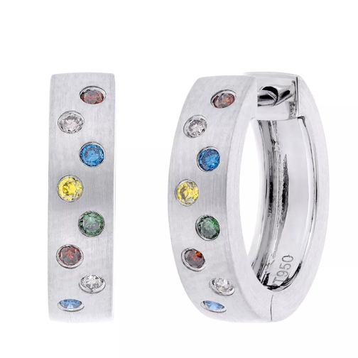 VOLARE Earrings with 16 diamonds zus. approx. 0,16ct Platinum Orecchini a cerchio