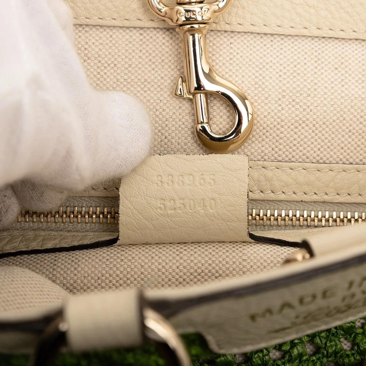 Thumbnail - Gucci Shopper - Large Raffia Bamboo Shopper Tote - Gr. unisize - in Grün - für Damen