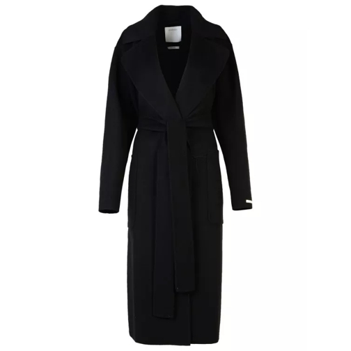 Sportmax Veleno' Black Wool Coat Black 