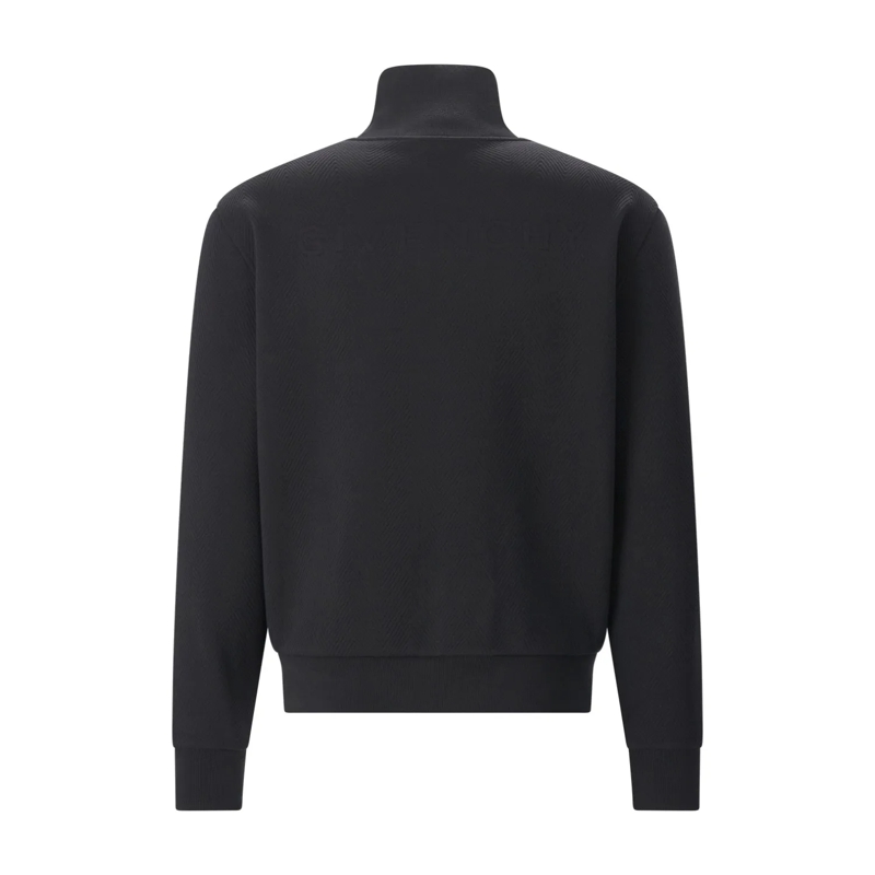 Givenchy Strickjacke Sweatjacke mit Fischgrätenmuster schwarz(Image 3)