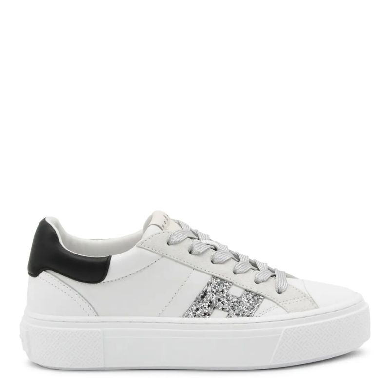 Hogan Lage-top sneaker White And Black Leather Sneakers White