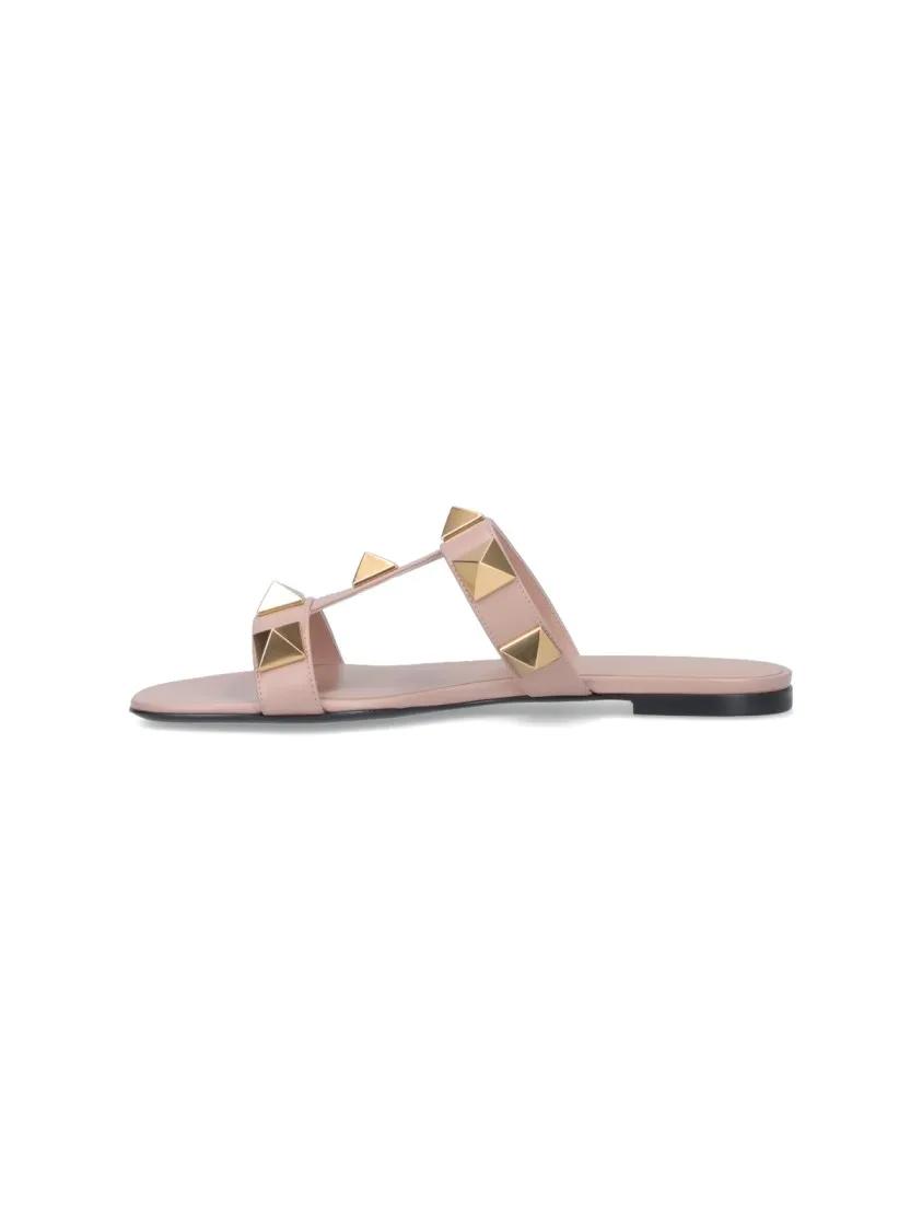 Thumbnail - Valentino Garavani Slipper & Pantoletten - Roman Stud Slide Sandals - Gr. 36 (EU) - in Rosa - für Damen