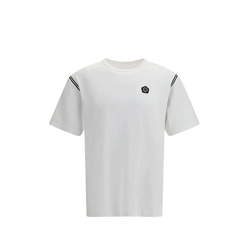 Kenzo T-Shirt Silk And Nylon White T-Shirt With Subtle Accents White