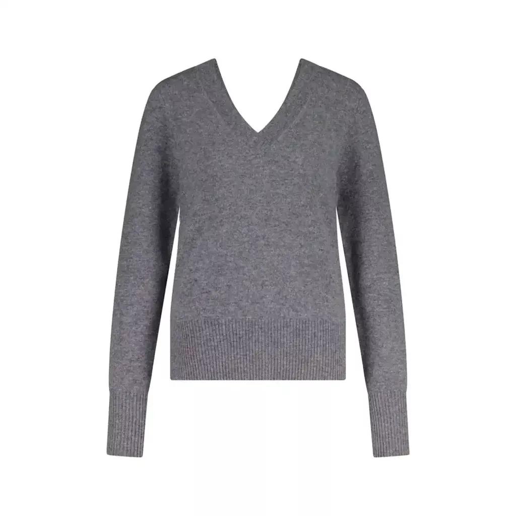 van Kukil - Kaschmir Pullover mit V-Ausschnitt - Größe XS - gray