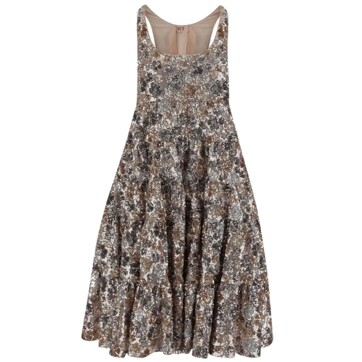 N°21 Dress With Floral Paillettes Pattern N°21 Dress With Floral Paillettes Pattern Multicolor | Midi