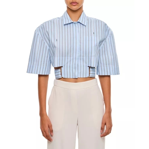 Jacquemus Croppped Stripe Shirt Blue 