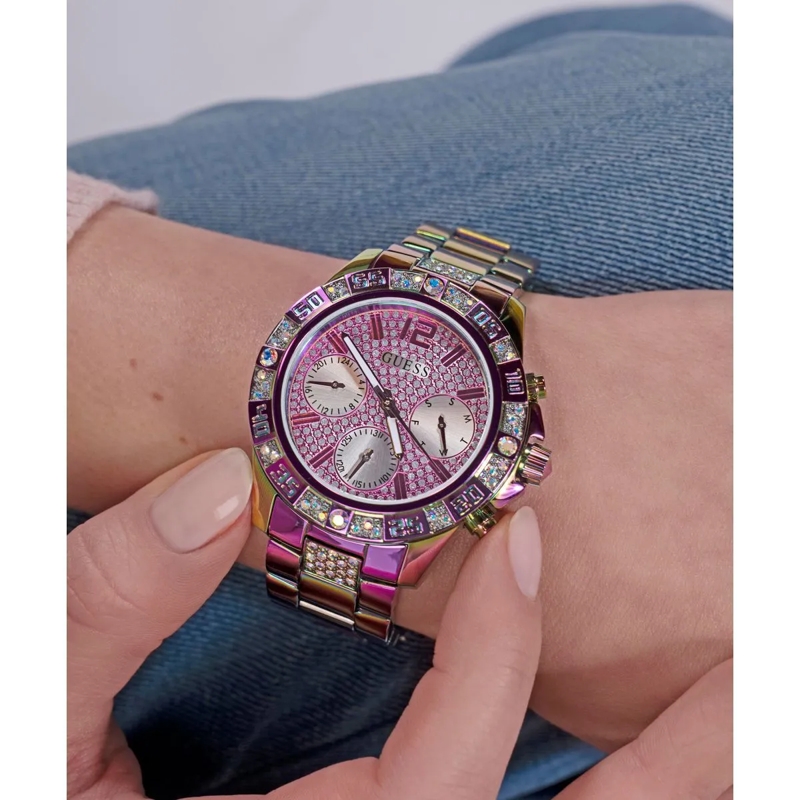 Guess Quarzuhr Quarz-Analoguhr Majesty lila(Image 3)