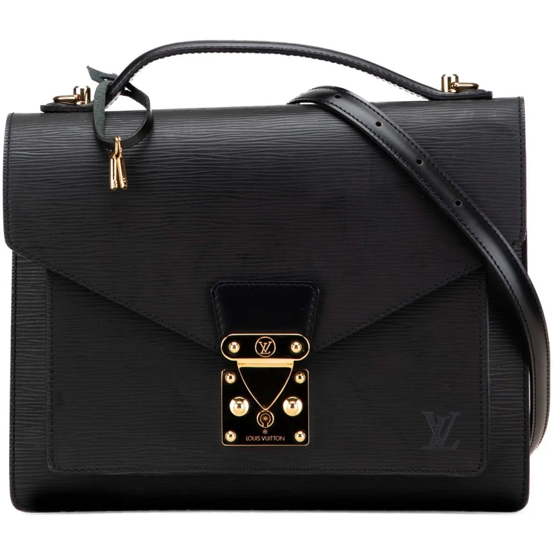 Louis Vuitton Schultertasche Epi Monceau 28 schwarz