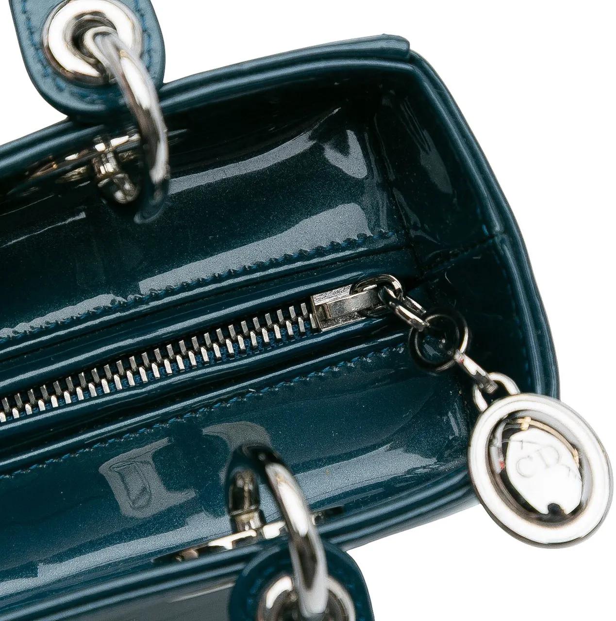 Thumbnail - Christian Dior Hobo Bags - Medium Patent Lady Dior - Gr. unisize - in Blau - für Damen