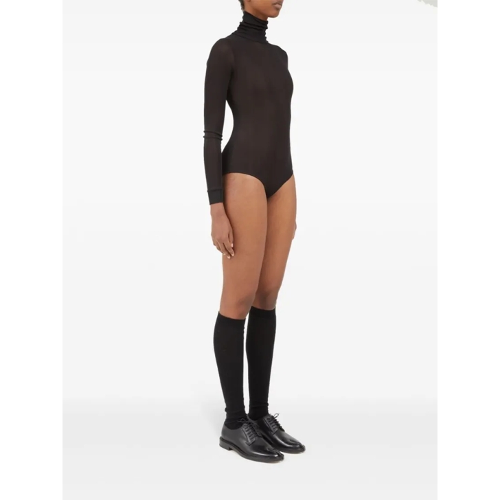 Maison Margiela Bodysuit With High Neck Black