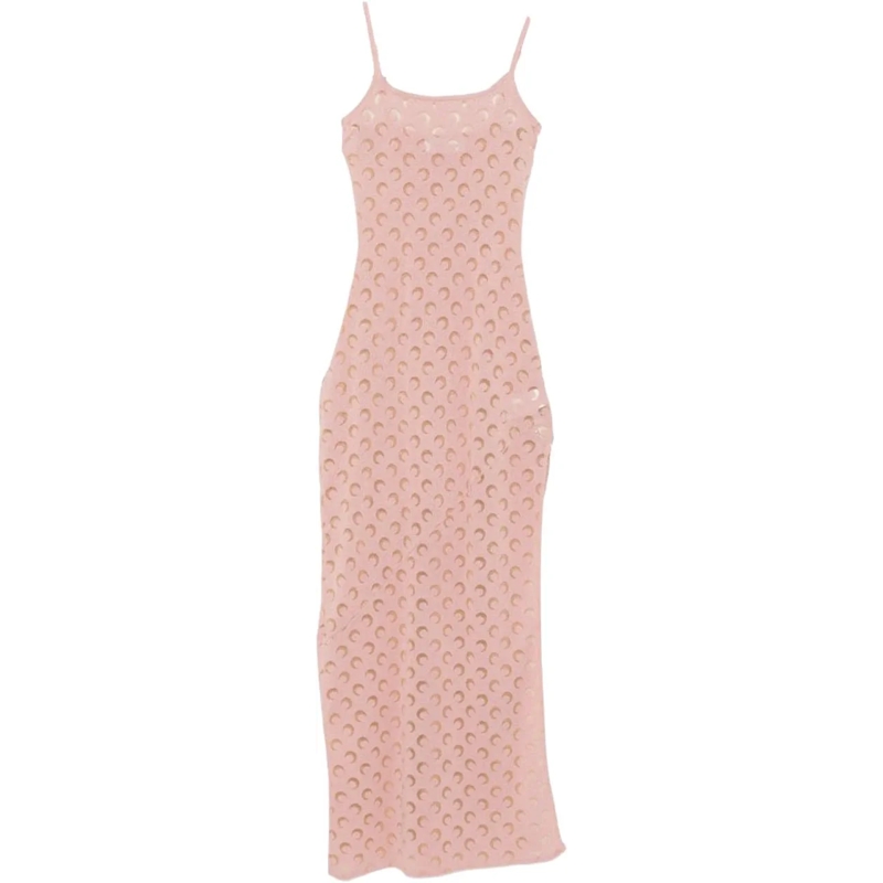 Marine Serre Robe longue Dresses Rosa rose