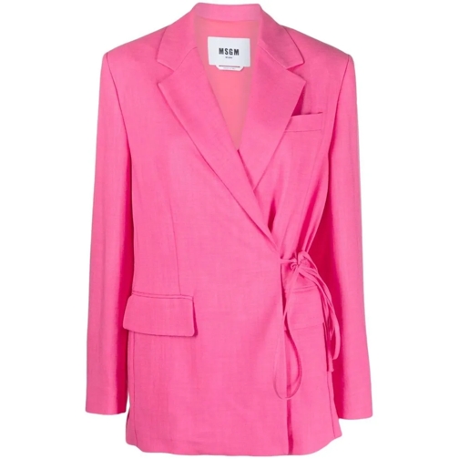 MSGM Blazer Coarse Wrap Blazer Pink