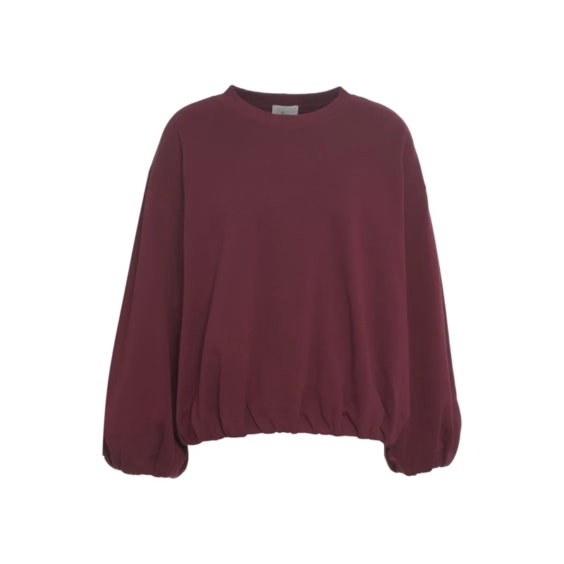 8Pm  Oversized Sweatshirt With Balloon Sleeves And Ribb Grey