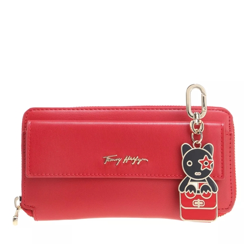 Tommy Hilfiger Iconic Tommy Keyfob Primary Red Portefeuille continental
