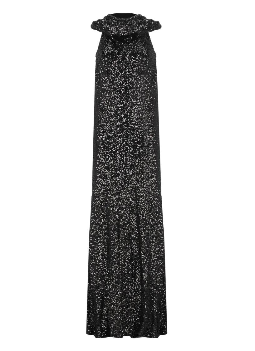 Pinko - Dress With Paillettes - Größe 42 - schwarz