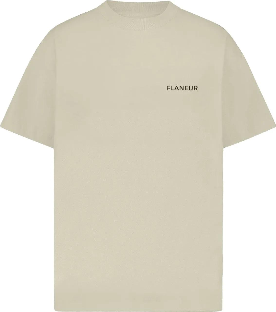 Thumbnail - Flâneur - Logo T-Shirt Beige - Größe XL - beige