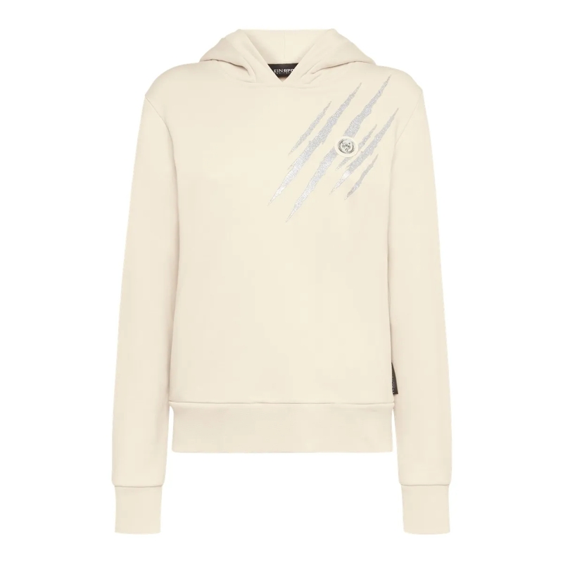 Plein Sport Top Sweatshirt Mit Kapuze Scratch beige