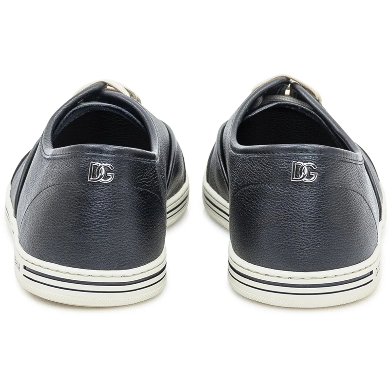 Dolce&Gabbana Low-Top-Sneaker Dolce & Gabbana Sneakers Vit Back in Pelle Blu dunkelblau(Image 3)