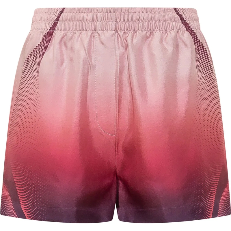 Casablanca Shorts Shorts con Vita Elastica e Stampa Sfumata rose