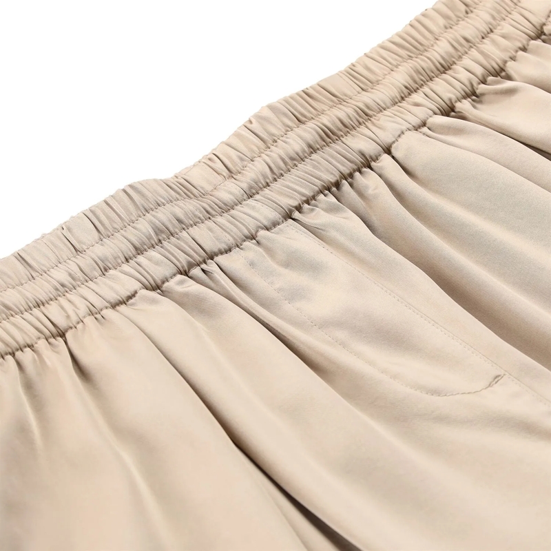 Lacoste Pantalons décontractés Wide-Leg Hose aus Satin braun(Image 3)