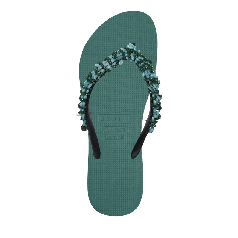 UZURII Flip Flops Zehentrenner Selena Diamond Silver natur(Image 3)